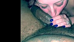 I slurp on my favorite big black cock close up