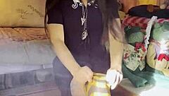 Watch Her Rip Clothes for Petite Tease Play!