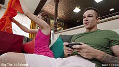 HORNY JAILBIRD LULU CHU AND REESE ROBBINS CRAVE COCK IN KITCHEN FUCKFEST