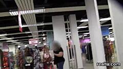 flawless czech teen strips teased in shop then takes huge cock pov anal pounding