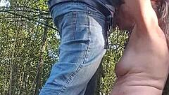 i'm ur slave flashin tits bent over suckin cum in mouth doggystyle humiliated in forest exhibition
