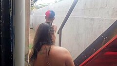 😈 found famous beach toy and offered my fat bbw pussy right away for big cock fetish fuck 💦🏖️