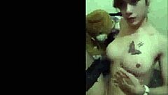 Ladyboy unleashes massive cumshot in explosive display