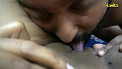 😍 desi kavita's close up creampie fuck with pussy lick and bj!