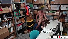 Teen Thief Takes Monster Cock Deal in Garage for Avoiding Punishment