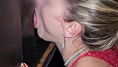 My cuckold hubby dragged me to the inn for wild gloryhole gangbang fun