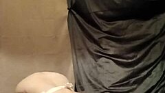 maid slut flashes humiliates in tiny apron outfit