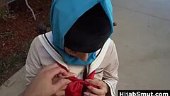 She started as a hijab girl BENT OVER for DEEPTHROAT then learned full DOGGYSTYLE fucking.