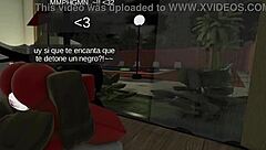 Devil prostitute takes massive black monster cock on sofa pounding her wet pussy until squirting wildly