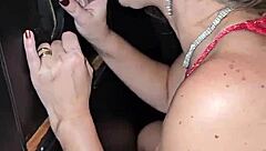 My cuckold hubby dragged me to the inn for wild gloryhole gangbang fun