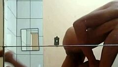 Hey, check out this muscular black couple giving brutal thrusts to her big ass in the hotel room