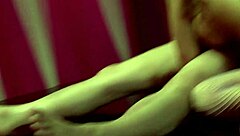 she strips teasingly then rides hard in vip room shadows