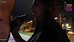 Wife Caught Sucking Massive Cock from Lover in City Square – Cuckold Shock!