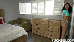 stepsister aubry dives into porn addiction blowing cock bending over big ass for doggystyle riding cowgirl with big tits cumshot