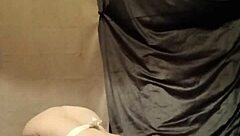 maid slut flashes humiliates in tiny apron outfit