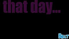 Petite shaved teens double team stepbro's monster cock with eager double blowjob after firing him