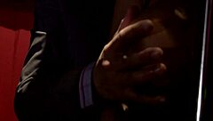 she strips teasingly then rides hard in vip room shadows