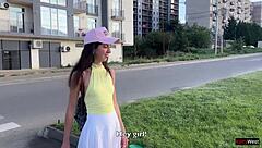 public agent picks skinny teen fucks her mountains creampie pov