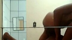 Hey, check out this muscular black couple giving brutal thrusts to her big ass in the hotel room