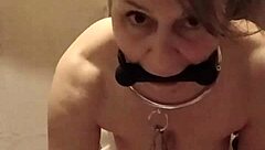 maid slut flashes humiliates in tiny apron outfit