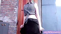 Teasing striptease leads to clothes ripped off slowly