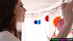 surprise! stepdad and stepsis fuck birthday girl together!