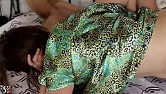 blonde in satin lingerie heels gets rimmed deepthroated doggystyle pov