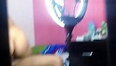 cuckold spies outside as fat latina wife rides huge cock close-up