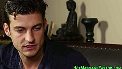 sexy teen masseuse in heels glasses sucks monster cock jizz