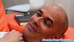 sweet teen 18+ sneaks taste of grandpa's hot cumshot