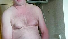 german nylon boy gets horny morning coffee wank session