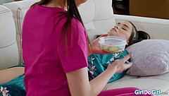 snack on this tasty shaved pussy babe its irresistible