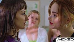 Big titted babe rides cock hard after sloppy deepthroat