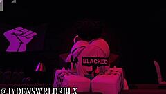 i finally tamed my snowbunny friend with my monster bbc 😩🍆❄️