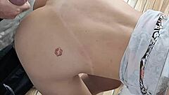 doctor prepares patient bent over for deep treatment