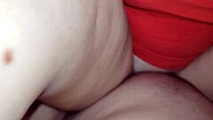 curious bisexual hubby kisses cum-filled wife after friend's deep mouthshot up close