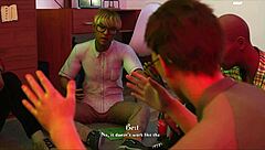 Blonde bombshell joins wild threesome group pounding dik route