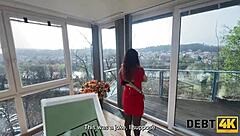 wanna see pregnant shaved pussy in stockings milked for debt cum pov?