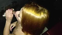 dei e chupei o pau de um estranho no gloryhole while my corno namorado filmed my slutty lick