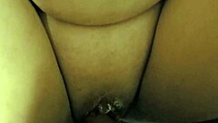 curious bisexual hubby kisses cum-filled wife after friend's deep mouthshot up close