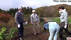 Hot Horny Japanese Lady Maki Houjyou Squirms as He Pumps Creampie Deep in Hairy Pussy