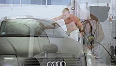 why does this dude hammer beauty's tight pussy so hard from behind?