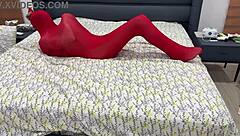 oh man locked tight in pantyhose bondage cocoon stretched mummified in nylons