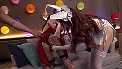 bunny babes team up for nonstop creampie frenzy