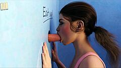 Blonde bombshell joins wild threesome group pounding dik route