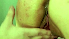 russian babe blows hard cock then takes it deep in ass