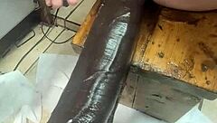 Huge Hankey's crams three massive toys into her ass at once for wild solo play