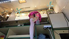 Hot 18yo Brunette Slut's Upskirt Pussy Exposed on Hidden Work Cam!