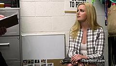 makin this bitchy milf squirt hard in backroom... she suspects nothin