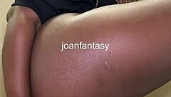 joanfantasy's ebony ass flashes during solo bathroom masturbation break 💦🚽